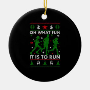 Oh, was Spaß es macht zu laufen Keramik Ornament