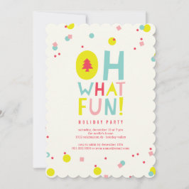 Oh, was Spaß farbenfrohe Confetti Feiertag einlade Einladung