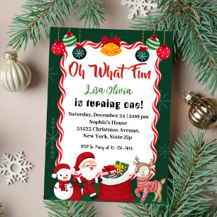 Oh, was Spaß Feiertag Weihnachten Weihnachten Gebu Einladung