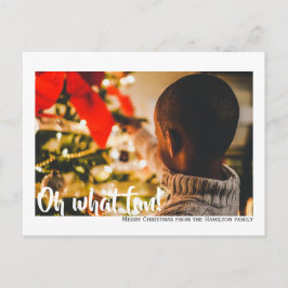 Oh, was Spaß Foto frohe Weihnachten Personalisiert Postkarte