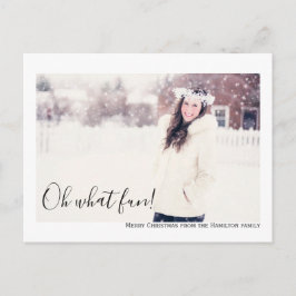 Oh, was Spaß Foto frohe Weihnachten Personalisiert Postkarte