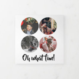 Oh, was Spaß Foto Personalisiert Weihnachten Dreifach Gefaltete Urlaubskarte