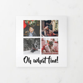 Oh, was Spaß Foto Personalisiert Weihnachten Dreifach Gefaltete Urlaubskarte