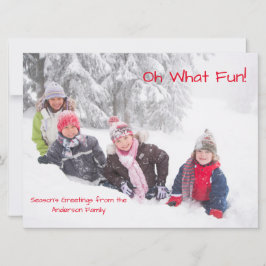 Oh, was Spaß Foto Red Dots - 6x8 Weihnachtskarte Feiertagskarte