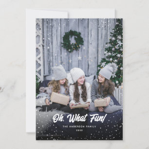Oh, was Spaß Foto Weihnachtskarte Feiertagskarte