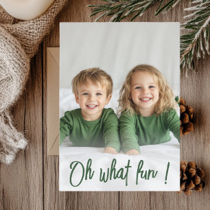 Oh, was Spaß Green Weihnachtskarte Feiertag Einladung