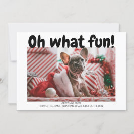Oh, was Spaß kühne Karierte Muster Weihnachtskarte Feiertagskarte