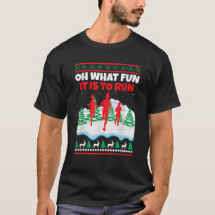 Oh, was Spaß macht es, Weihnachten im Joggen laufe T-Shirt