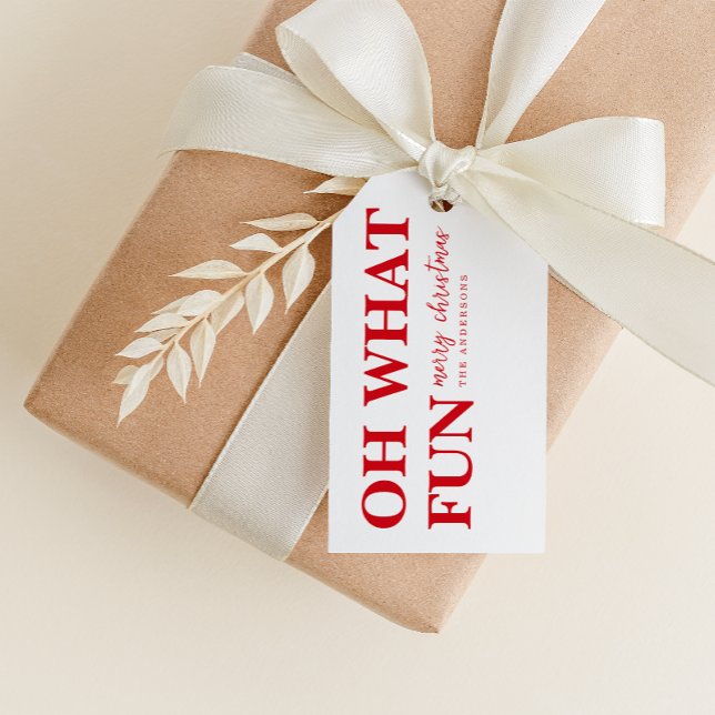 Oh, was Spaß Spaß Frohe Weihnachten Individuelle N Geschenkanhänger (Von Creator hochgeladen)