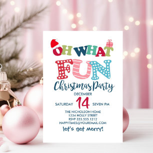 Oh, was Spaß Typografie Weihnachten Party Einladung