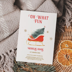 Oh, was Spaß Urlaub 1. Geburtstag Einladung