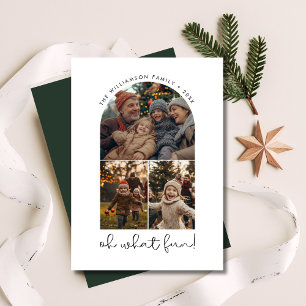 Oh, was Spaß Weihnachten Familiengrüße Arch Foto