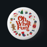 Oh, was Spaß Weihnachten Geburtstag Button<br><div class="desc">Was für ein Spaß! Die perfekte Art, während der magischen Feriensaison den Geburtstag Ihres Kleinen stilvoll zu feiern! Dieses bedruckbare Vorlagenpaket ist so konzipiert, dass die Geburtstagsparty Ihres Kindes im Winter unvergesslich wird. ・ Wenn Sie eine koordinierte Dekoration benötigen, Karo bitte meine passende Sammlung. Wenn Sie Fragen zu diesem Design...</div>