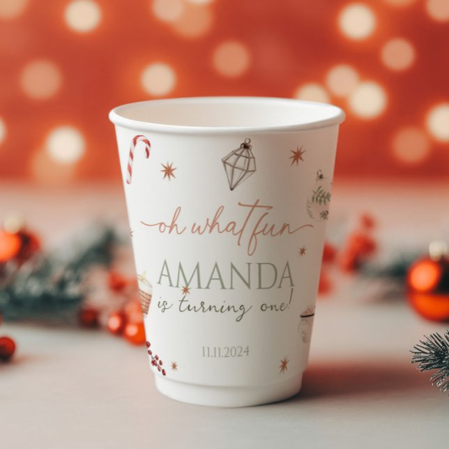 Oh, was Spaß Weihnachten Geburtstag Pappbecher (Von Creator hochgeladen)