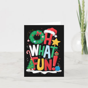 Oh, was Spaß Weihnachten mit Kranz und Baum Karte