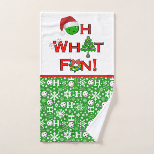Oh, was Spaß Weihnachten Pickleball Green Ho Ho Ho Handtuch