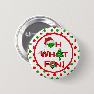 Oh, was Spaß Weihnachten Pickleball Party Green Ho Button