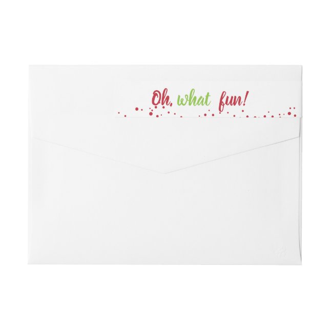 Oh, was Spaß Weihnachts-Wraparound-Adressetikett (Rückseite)