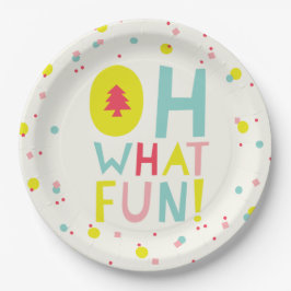 Oh, was Spaß Weihnachtsbaum farbenfrohe Confetti D Pappteller