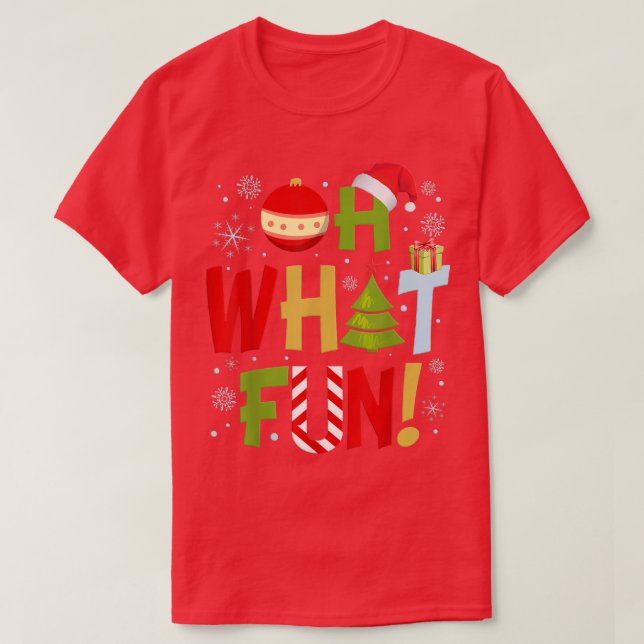 Oh, was Spaß Weihnachtsbaum Weihnachten Pajamas Fa T-Shirt (Design vorne)