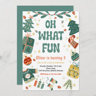 Oh, was Spaß   Weihnachtsfeier Einladung