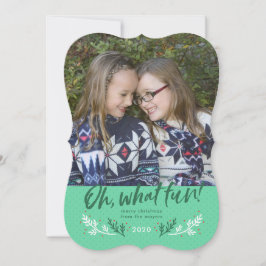 Oh, was Spaß Weihnachtskarte mit großem Foto Feiertagskarte