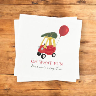 Oh, was Spaß Winter Car Kindergeburtstag Party Serviette
