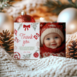 Oh, was Spaß Winter Geburtstag Foto Danke Karte