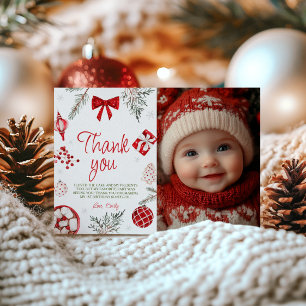 Oh, was Spaß Winter Geburtstag Foto Danke Karte