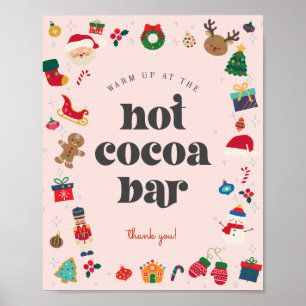 Oh, was Spaß Winter Weihnachten Heiße Cocoa Bar Si Poster