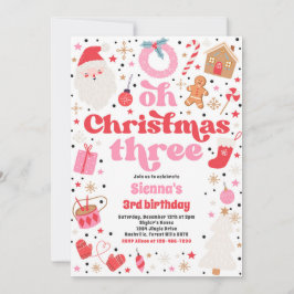 Oh Weihnachten Drei Weihnachten 3. Geburtstag Part Einladung