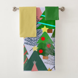 Oh Weihnachtsbaum! Badetuch-Set Badhandtuch Set