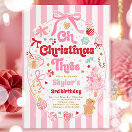 Oh Weihnachtsbaum Coquette Bogen 3. Geburtstag Einladung