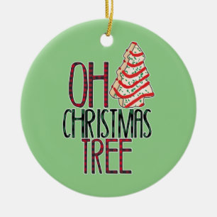 Oh Weihnachtsbaum Funny Xmas Tree Cake Keramik Ornament