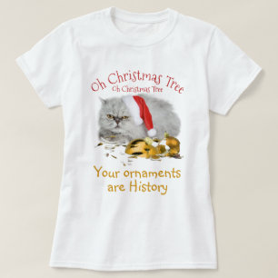 Oh Weihnachtsbaum Grumpy Kitty Cat T-Shirt