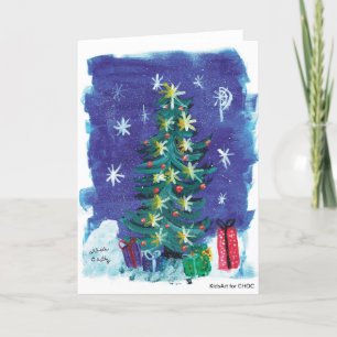 Oh Weihnachtsbaum - Kinderkunst für CHOC Dankeskarte