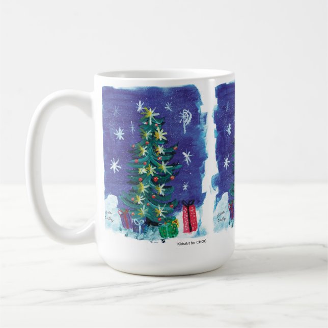 Oh Weihnachtsbaum - Kinderkunst für CHOC Kaffeetasse (Links)