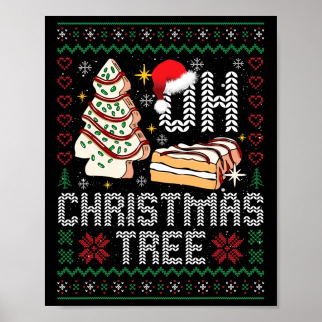 Oh Weihnachtsbaum Kuchen Debbie Becky Jen Kuchen H Poster (Vorne)