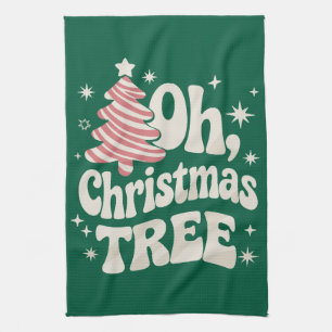 Oh Weihnachtsbaum Licht Frohe Weihnachten Xmas  Geschirrtuch