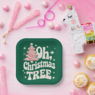 Oh Weihnachtsbaum Licht Frohe Weihnachten Xmas  Pappteller