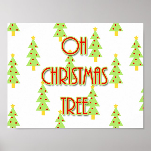 oh Weihnachtsbaum Mitte des Jahrhunderts Design Re Poster (Vorne)