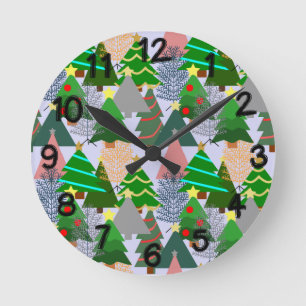 Oh Weihnachtsbaum! Runde Wanduhr