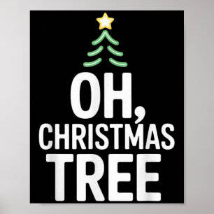 Oh Weihnachtsbaum Stern Schnee Xmas Feiertagslied Poster