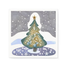 Oh Weihnachtsbaum | Wasserfarbene Winterfarbe