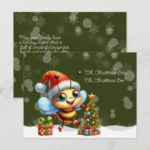 "Oh, Weihnachtsbiene, Oh, Weihnachtsbiene" Postkarte