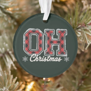 Oh Weihnachtsfeiertag Buffalo Kariertes Party Ornament