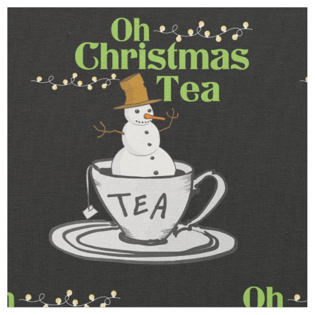 Oh Weihnachtsgebäck - Tee Lover Xmas Urlaub Stoff (Nahaufnahme)
