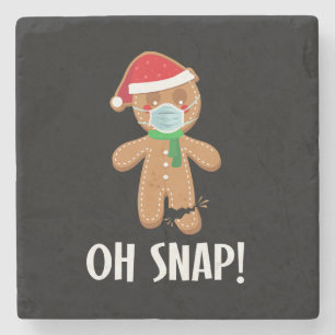 Oh, Weihnachtsgingerbäckermaske Steinuntersetzer