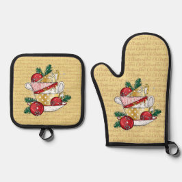 Oh Weihnachtstee! Ofenhandschuh & Topflappen-Set