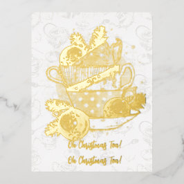 Oh Weihnachtstee!  Oh Weihnachtstee! Folien Feiertagspostkarte